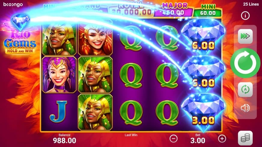 Rio Gems slot screen 2
