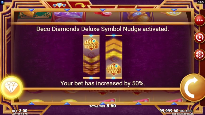 Deco Diamonds Deluxe slot screen 2