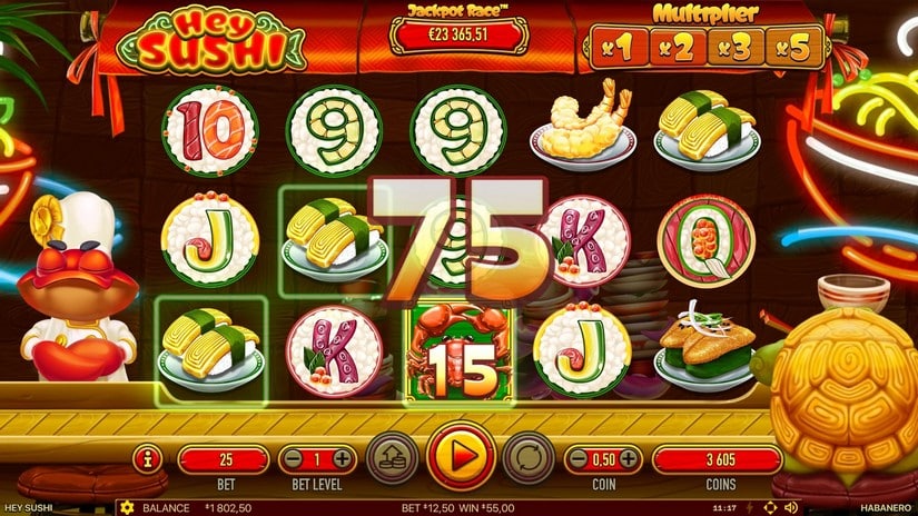 Hey Sushi slot screen 4