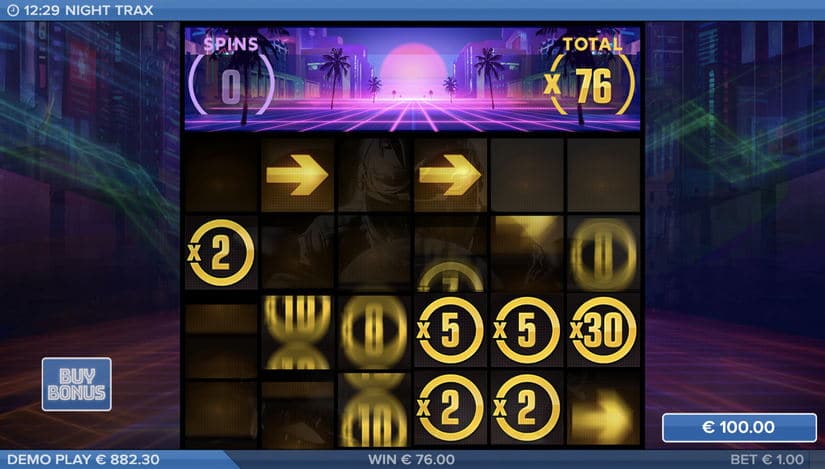 Night Trax slot screen 12