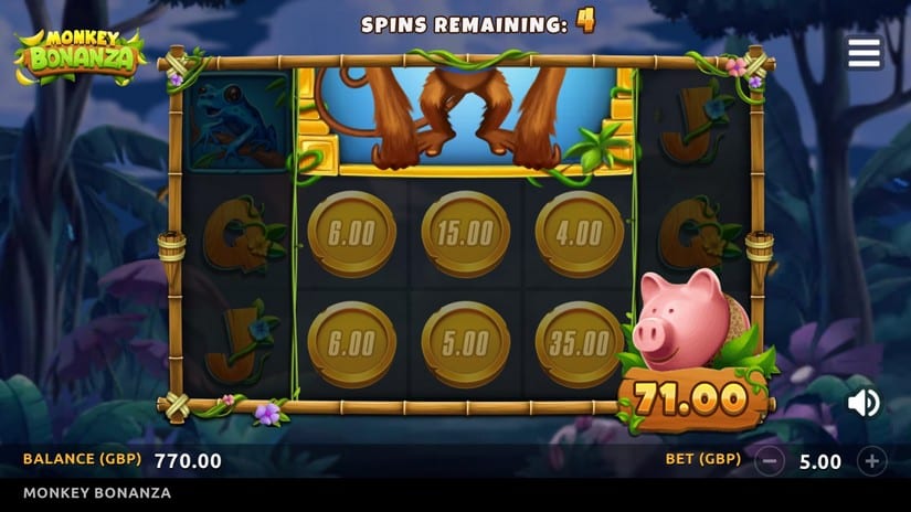 Monkey Bonanza slot screen 4