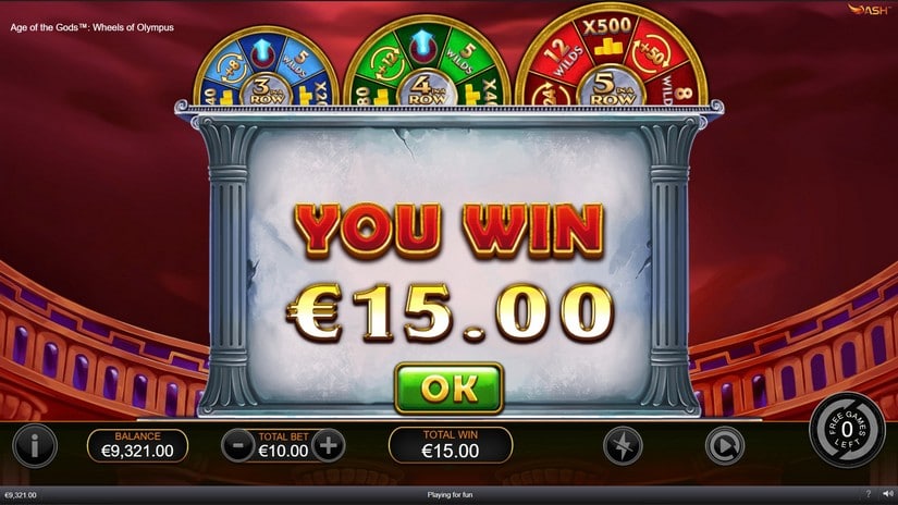 Age of the Gods Wheels of Olympus slot screen 6