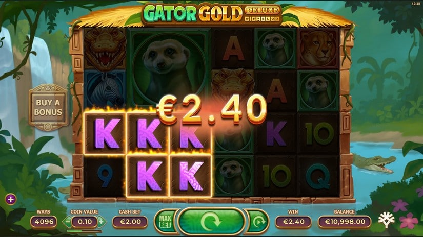 Gator Gold Deluxe Gigablox slot screen 3