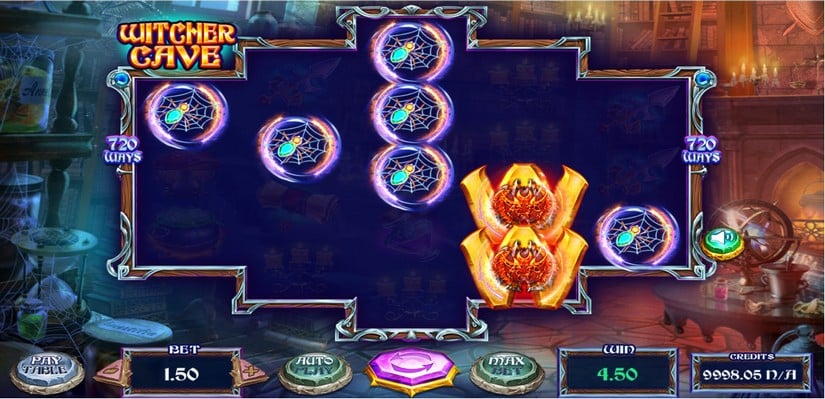 Witcher Cave slot screen 4