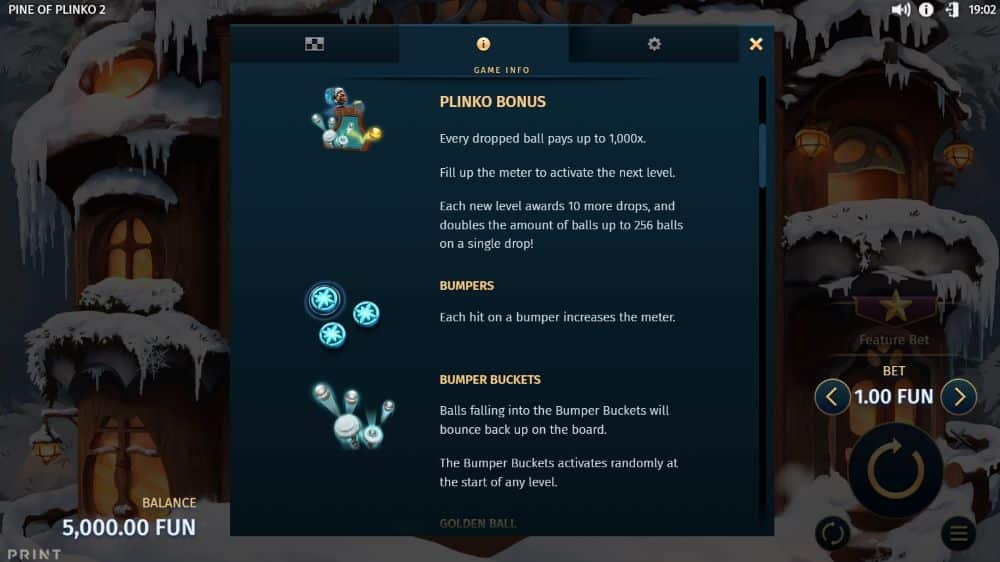 Pine of Plinko 2 bonus features