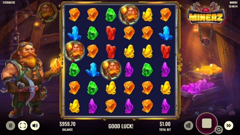 Minerz slot screen 3