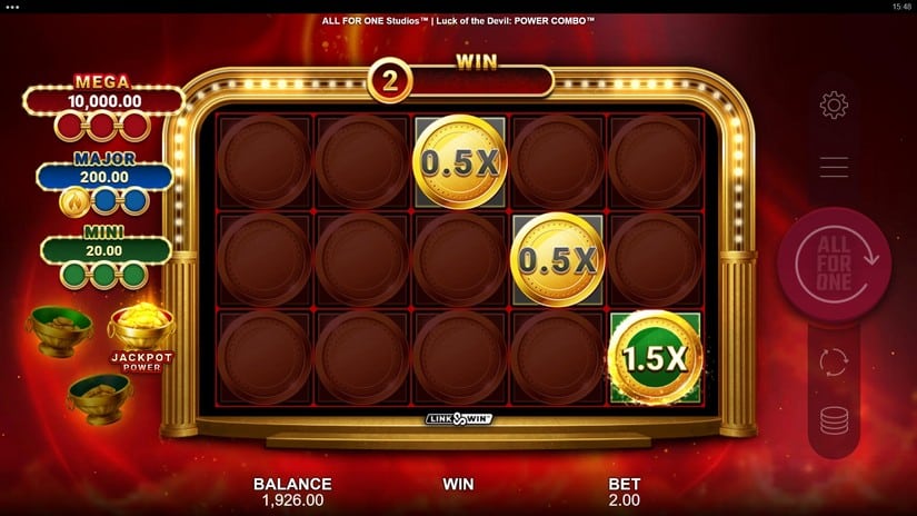 Luck of the Devil POWER COMBO slot screen 3
