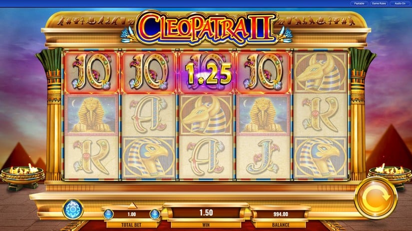Cleopatra II slot screen 2