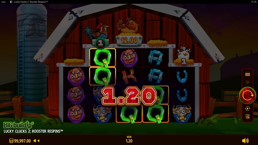 Lucky Clucks 2 Rooster Respins slot screen 1