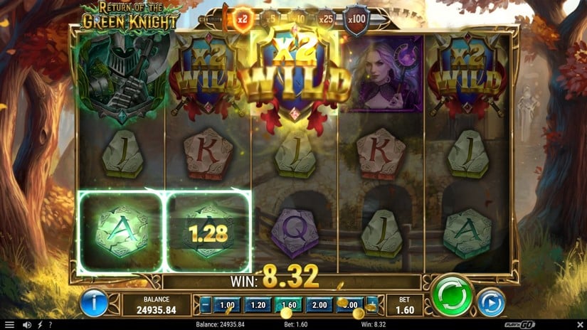Return of the Green Knight slot screen 5