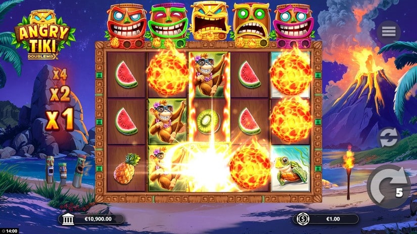 Angry Tiki DoubleMax slot screen 4