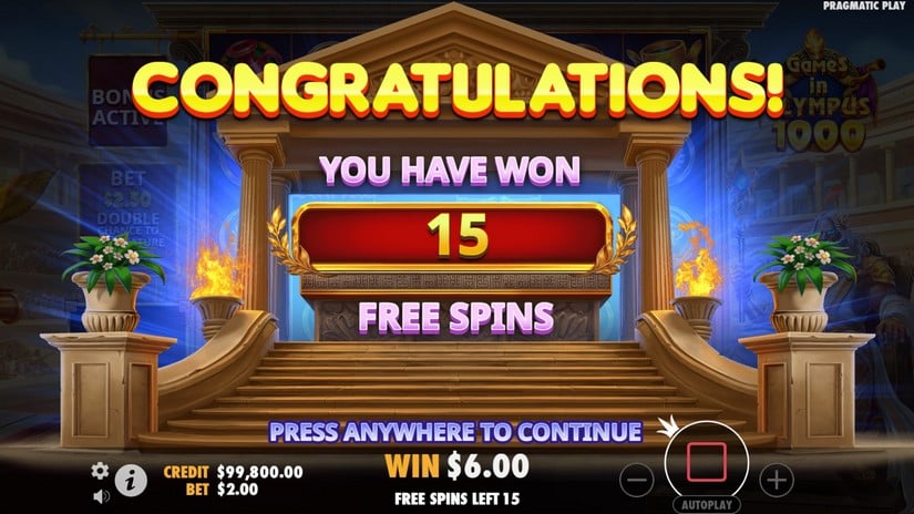 Games in Olympus 1000 slot screen 3