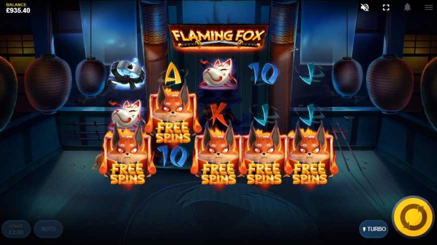 Flaming Fox slot screen 2