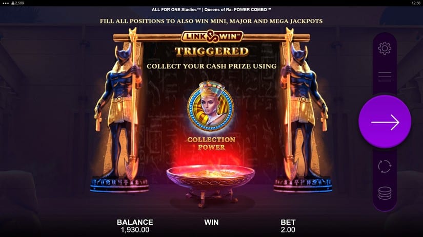 Queens of Ra POWER COMBO slot screen 2