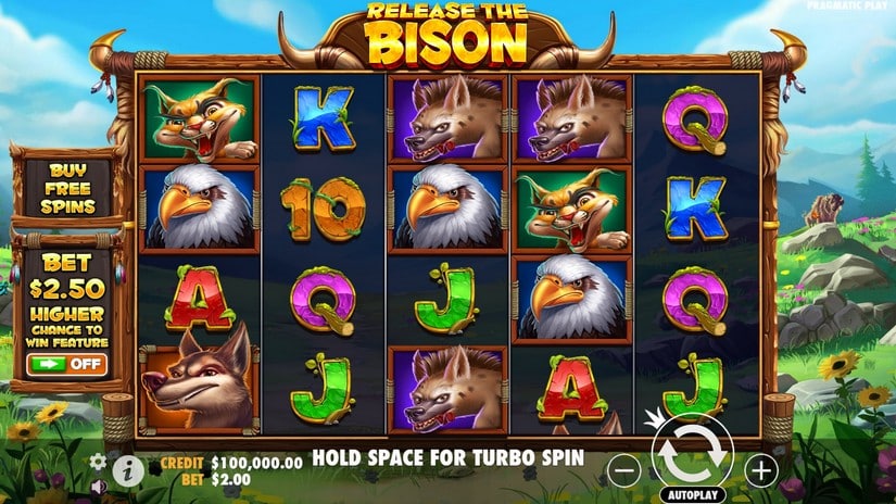 Release the Bison slot screen 1