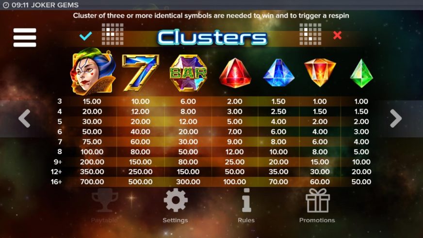 Joker Gems slot screen 2