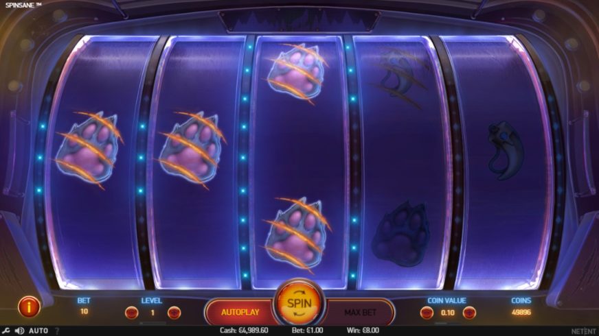 Spinsane slot screen 2