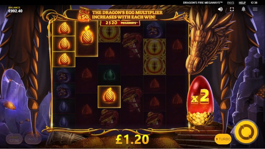 Dragon’s Fire MegaWays slot screen 2