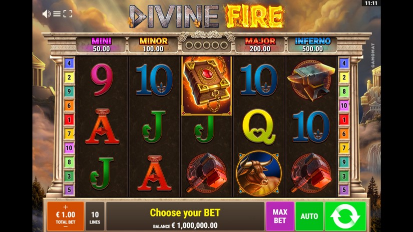 Divine Fire slot screen 1