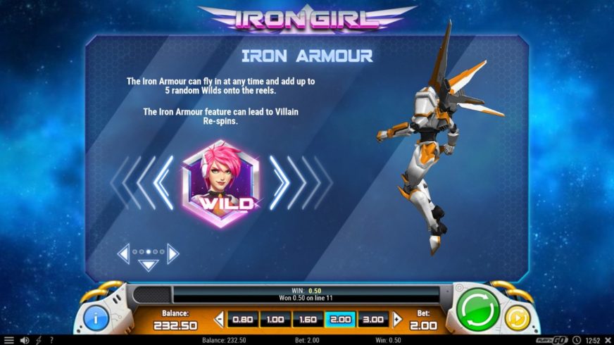 Iron Girl slot screen 2