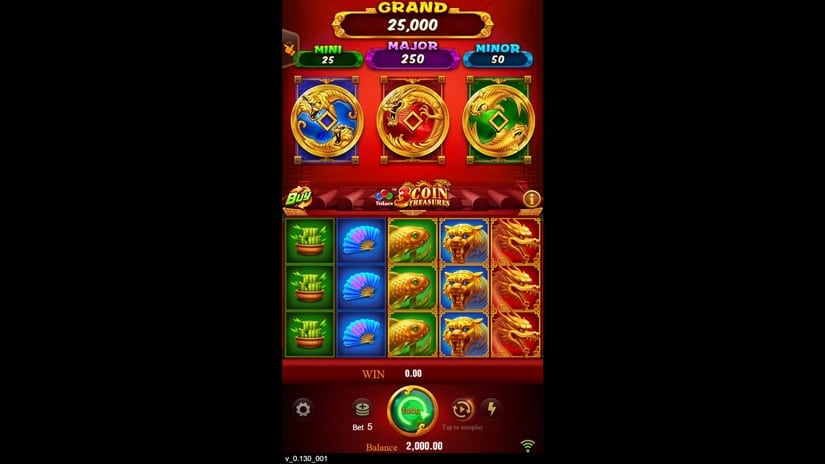 3 Coin Treasures slot screen 2