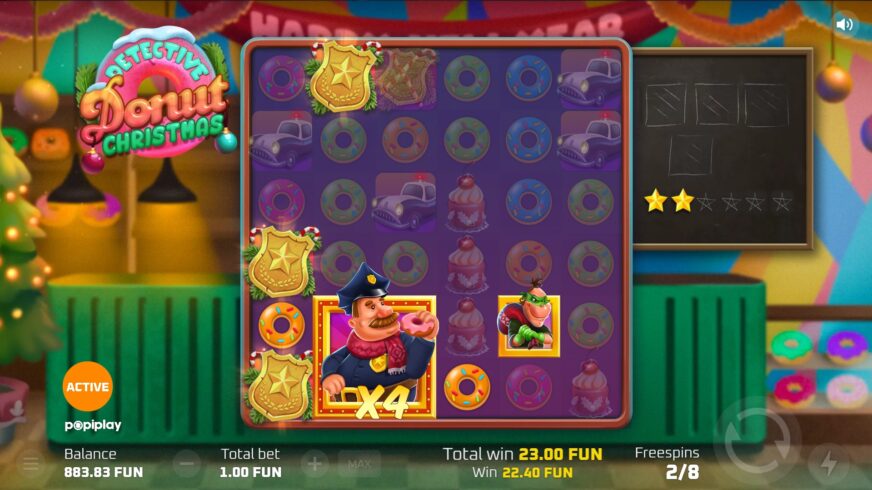 Detective Donut Christmas slot screen 4