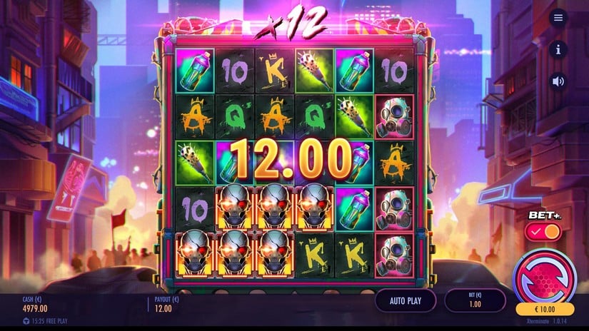 Xterminate slot screen 4