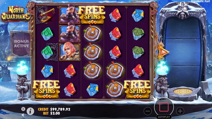 North Guardians slot screen 3