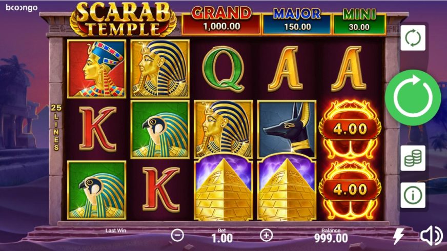 Scarab Temple slot screen 1