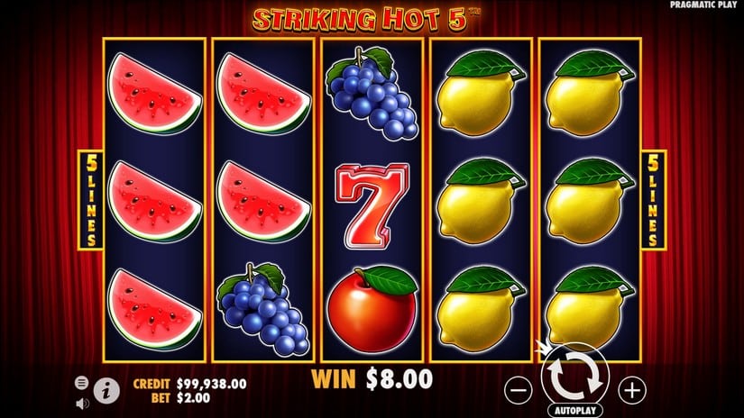 Striking Hot 5 slot screen 4