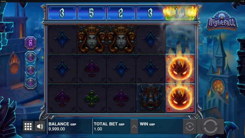 Nightfall slot screen 2