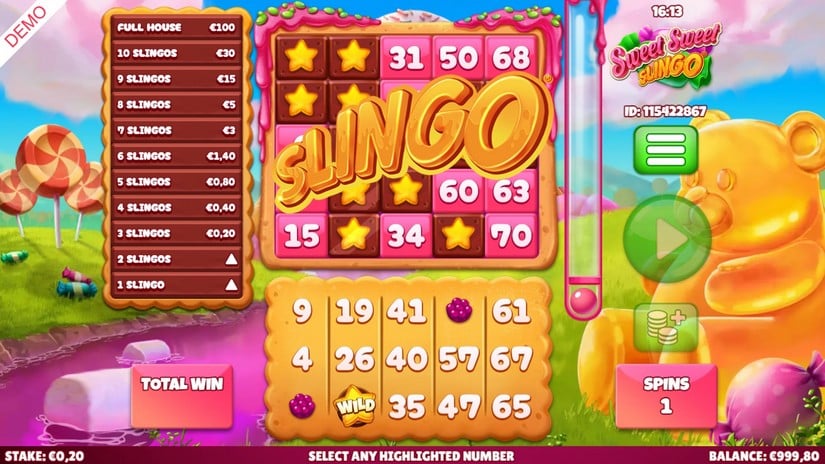 Sweet Sweet Slingo slot screen 3