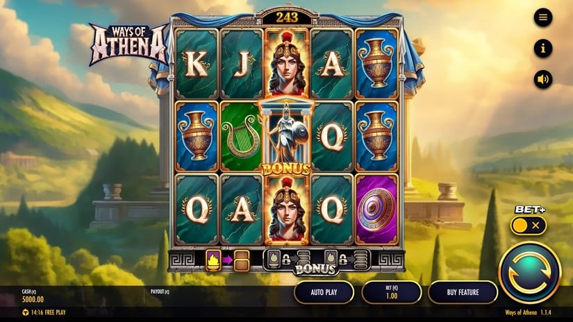Ways of Athena slot screen 2