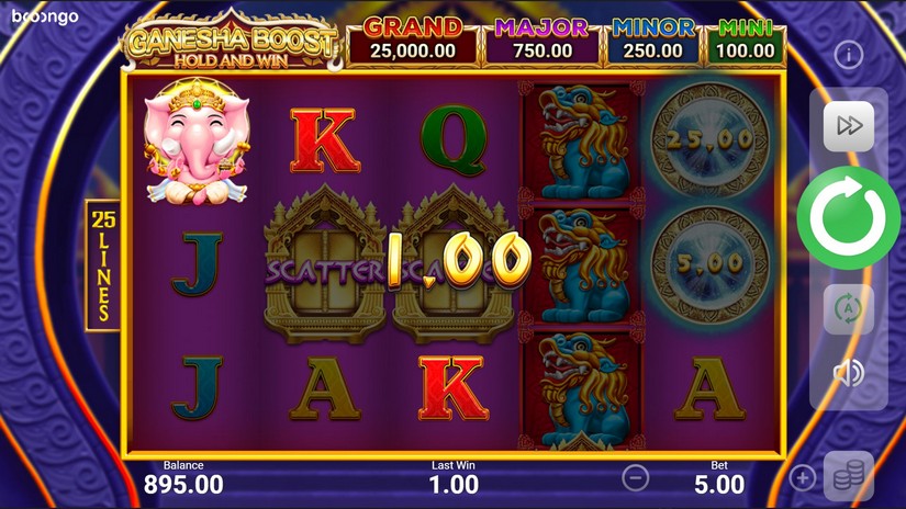 Ganesha Boost Hold and Win slot screen 3