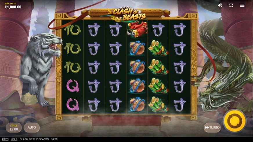 Clash Of The Beasts slot screen 1