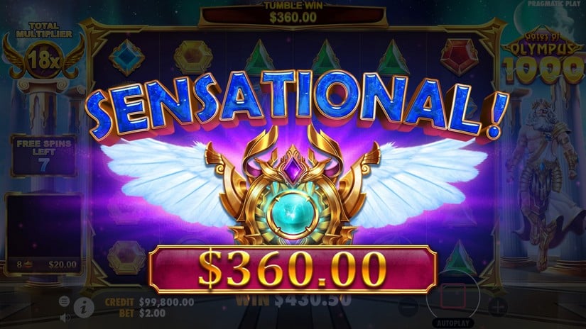 Gates of Olympus 1000 slot screen 6