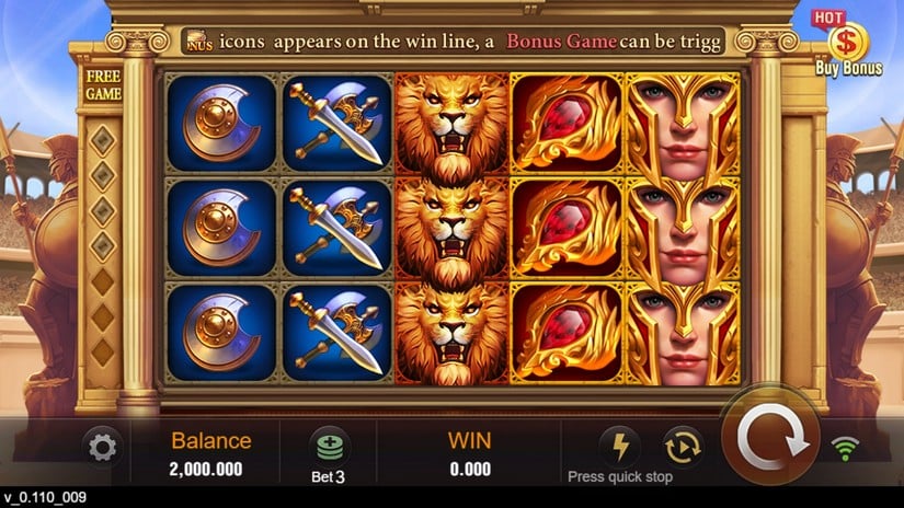 Roma X slot screen 1