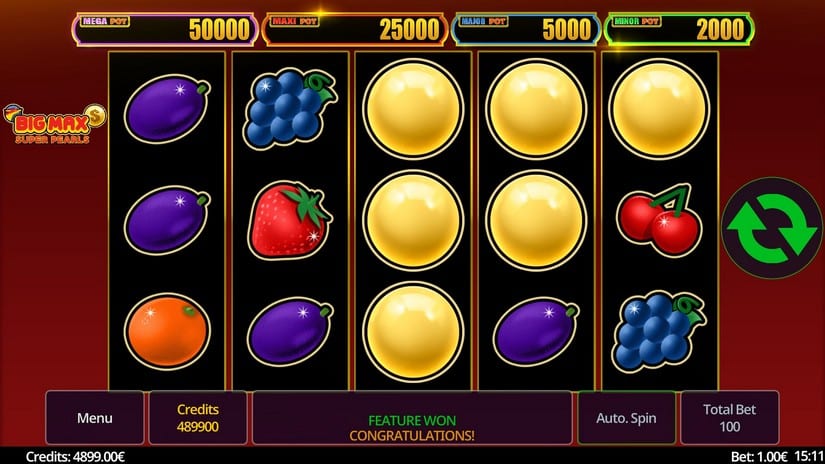 Big Max Super Pearls slot screen 2
