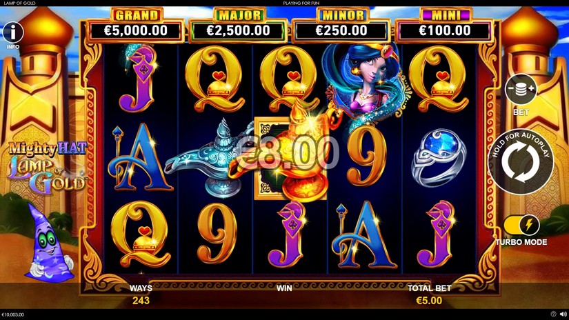 Mighty Hat Lamp Of Gold slot screen 2