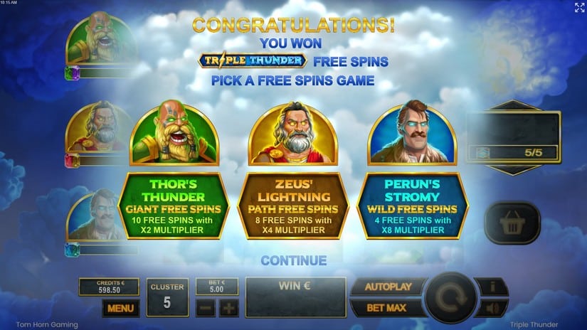 Triple Thunder slot screen 4