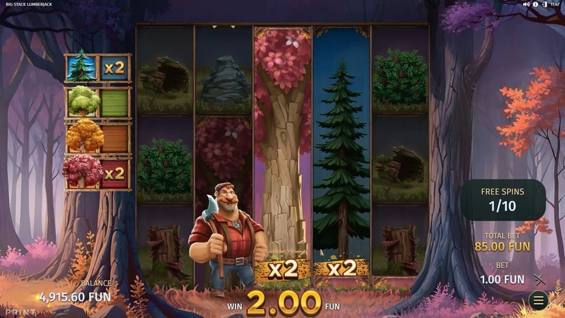 Big Stack Lumberjack slot screen 4