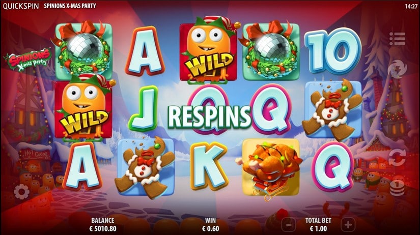 Spinions Christmas Party slot screen 6
