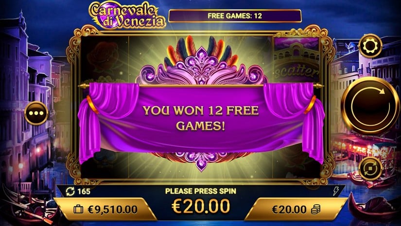 Carnevale di Venezia slot screen 4