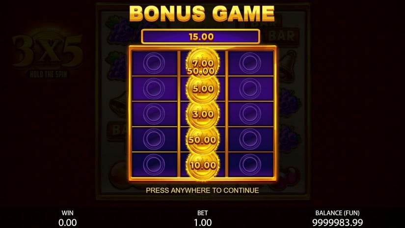3х5 Hold The Spin slot screen 3