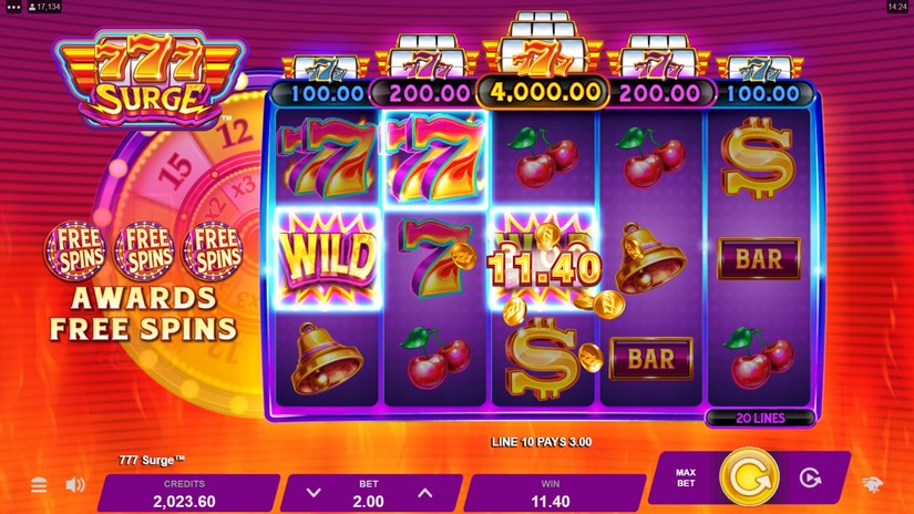 777 Surge slot screen 4