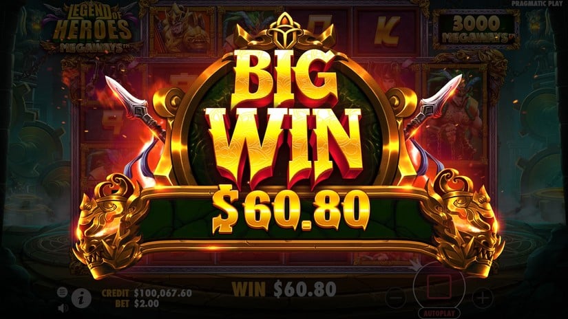 Legend of Heroes Megaways slot screen 5