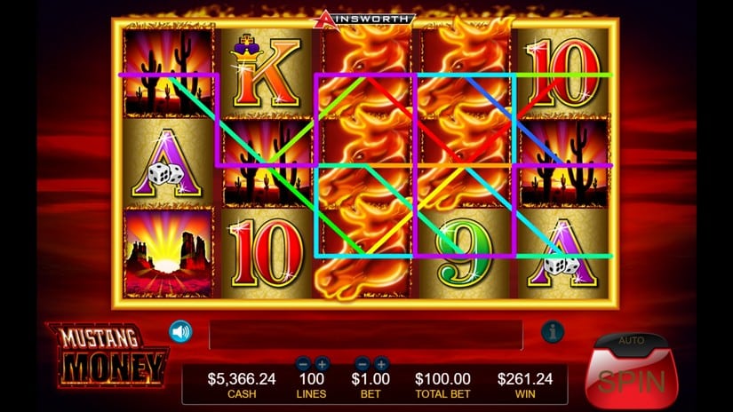 Mustang Money slot screen 3