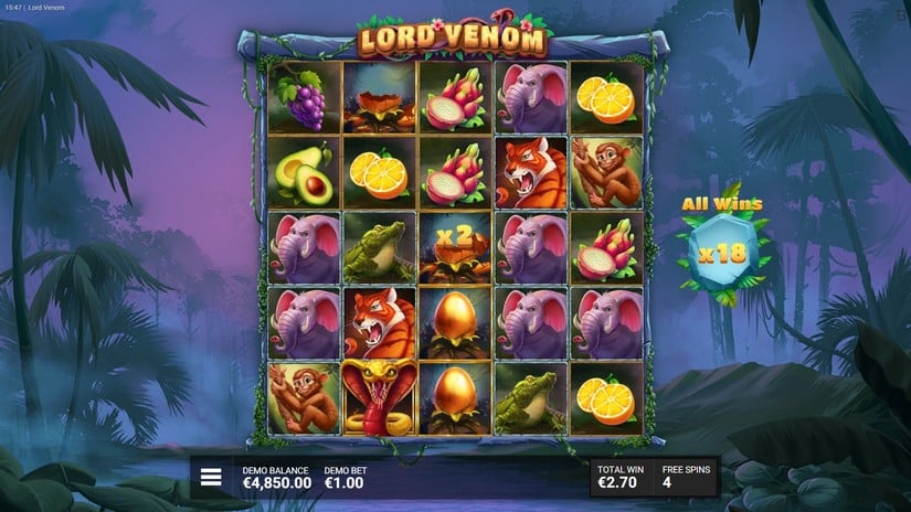 Lord Venom slot screen 5