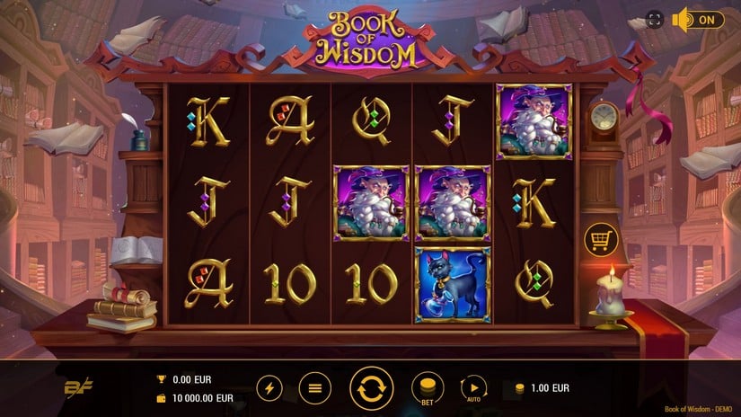 Book of Wisdom slot screen 1