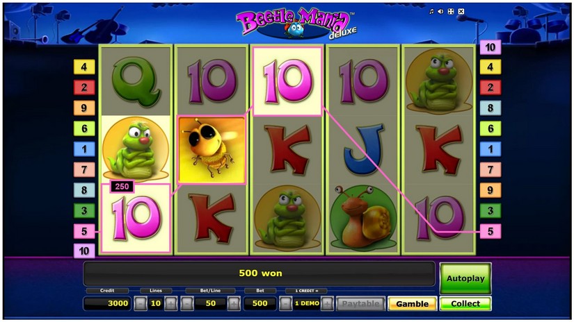 Beetle Mania Deluxe slot screen 3